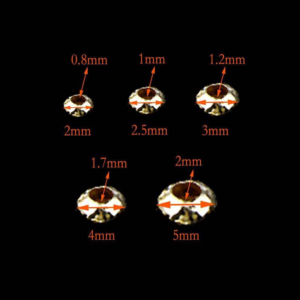 / Gold Smooth Round Metal Beads Assorted Bottles