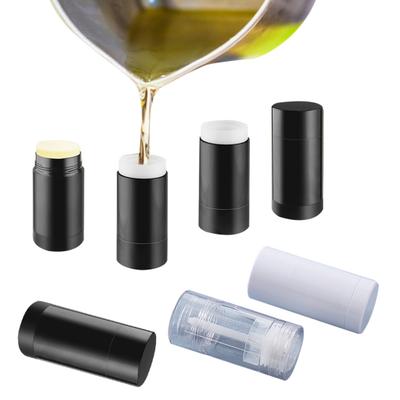 10Pcs 15/30/50G Empty Deodorant Container DIY Sunscreen Refillable Bottle Reusable Twist-up Bottom Filling Stick Plastic Cosmetic Lip Balm Tube