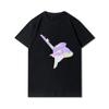 T-shirt da uomo con stampa Evangelion, scollo tondo, in cotone, estive, casual, nere