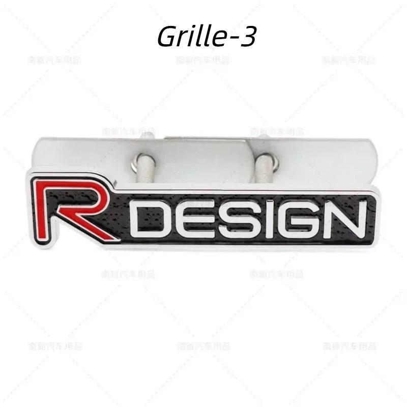 3D Metal Rdesign R Design Front Grill Car Badge Sticker Emblem Decal Decoration For XC40 XC60 XC90 V90 S90 S60 V60 V40 C70