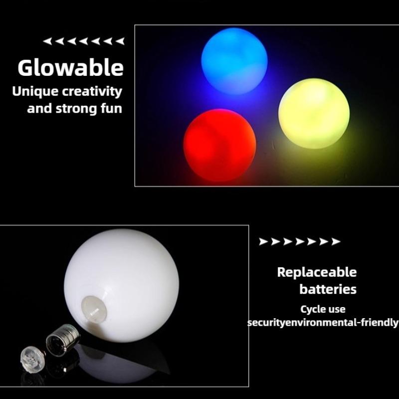 LED Juggling Balls Glow In Dark Color Changing Light Up Stage Performance Props