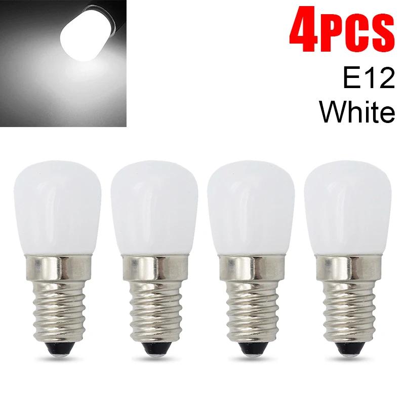2/4 stücke LED Glühbirne E12 E14 220V Kühlschrank Glühbirnen Kühlschrank Display Lampe Nacht Lichter Hohe Helligkeit Wohnkultur kronleuchter