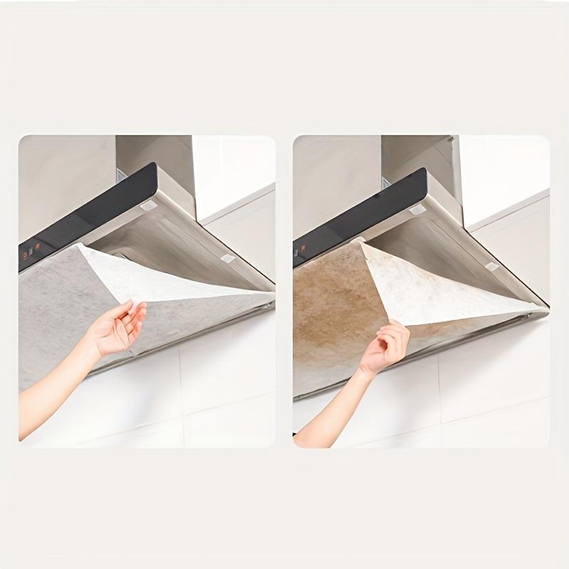 1Roll Range Hood Oil Cover, Range Hood Filter, High-Temperature Resistant Kitchen Fireproof Filter Membrane Non-Woven Dust Cover