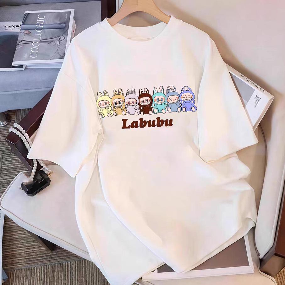 

Горячая футболка с принтом LaBuBu для женщин, популярная футболка с коротким рукавом для мужчин и женщин, парный наряд, топ XL
