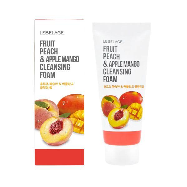 LEBELAGE Fruits Peach & Apple Mango Cleansing Foam 100mL