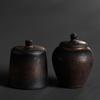 Creative Gilded Ceramic Sealed Jar Home Storage Jar Vintage Coffee Bean Candy Jar Storage Container Tabletop Ornament Home Decor