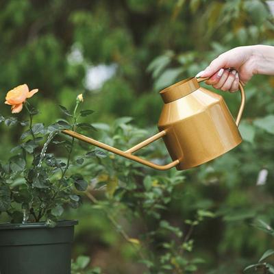 2024 New 304 Stainless Steel Long Mouth Watering Pot for Household Use 1.6L Electroplated Gold Sprinkler with Large Capacity