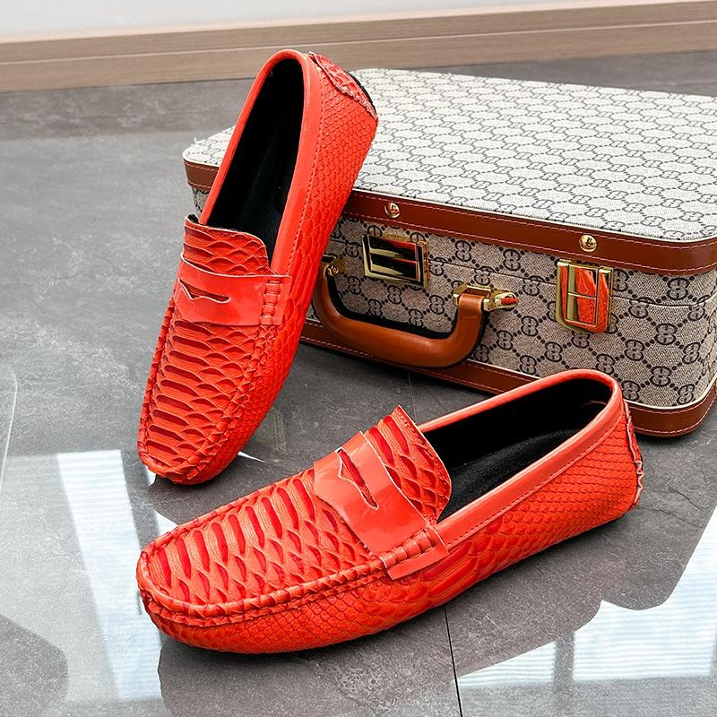 Moda Abbinamento Colori Italiano Scarpe da Guida da Uomo Estive Mocassini Casual da Uomo Nuovi Fatti a Mano in Pelle Leggeri Slip-on Scarpe da Barca da Uomo