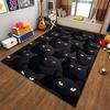 Black Cat Pattern Carpet with Mysterious Eyes for Home Decor Suitable for use as an anti-slip for living room bedroom sofas