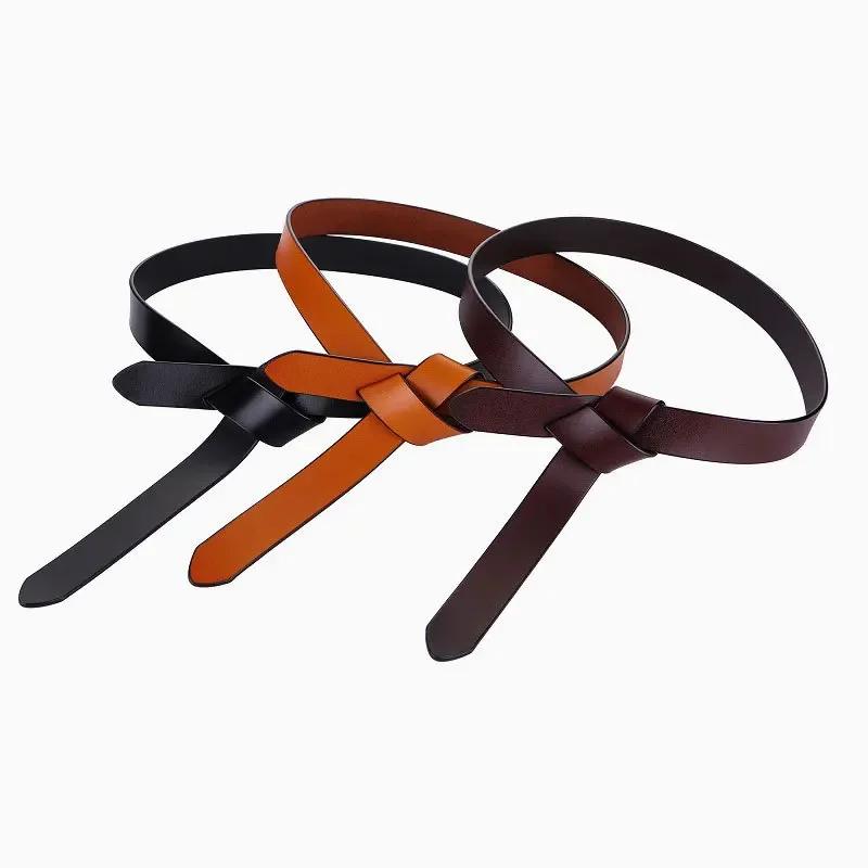 2024 Knot Belts for Women Soft Knotted Strap Belt Long Dress Accessories Lady Waistbands