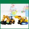 Exciting Multicolored Electric Excavator Toy For Boys With Flashing Lights And Music