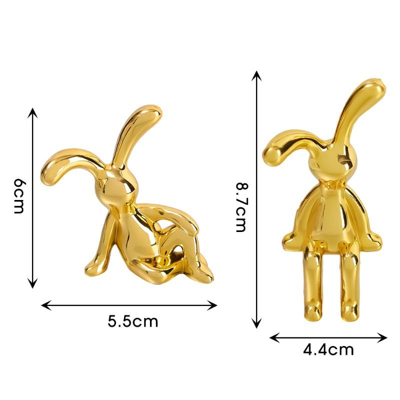 Car Interior Cartoon Animal Ornaments Soft Decorations Table Doll Rabbit Sitting Ornaments Simple Decoration Office Supplies