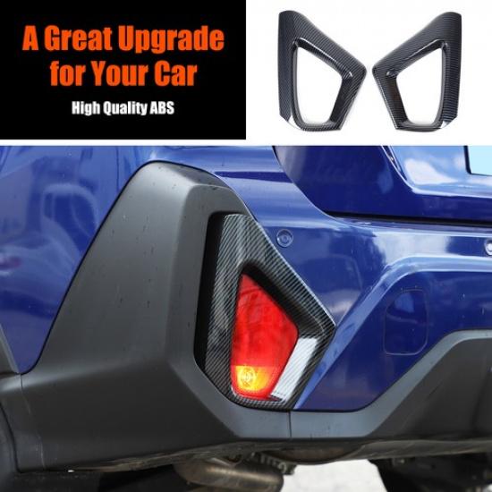 ABS Carbon Fiber Rear Fog Light Lamp Trim Cover For Subaru Crosstrek -2024