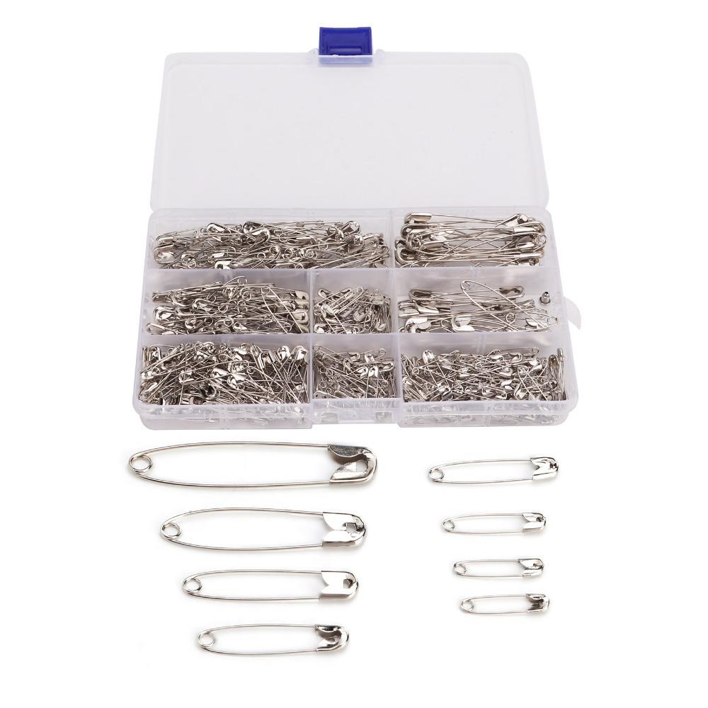 460pcs Stainless Steel Safety Pins 7 Sizes Reusable Safety Pins Multifunction Safety Pins Sewing