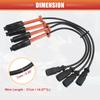 UXCELL 4pcs Car Spark Plug Coil Wires Ignition Coil Harness Cable 7mm Fit for Mercedes-Benz C220 W202 L4 2.2L 1994-1996