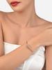 Set of 2 Rose Gold Cubic Zirconia Contemporary Brass Kada Bracelet for Women