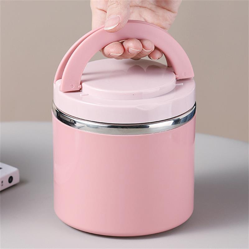 Thermos per Zuppa Contenitore per Alimenti Isolato Contenitore per Pranzo Bento Box per Alimenti Caldi Freddi Borraccia per Alimenti Acciaio Inossidabile Porta Pranzo con Manico