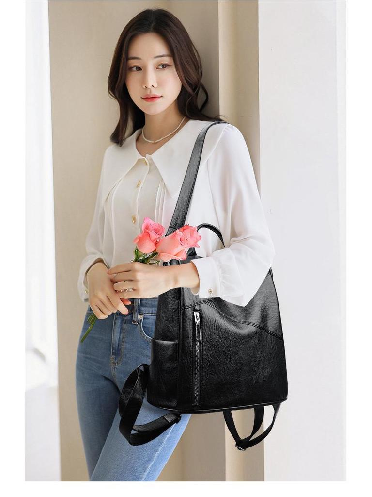 Women's 2025 Fashion Anti-theft Waterproof Leather Backpack - Versatile, Large Capacity for Travel