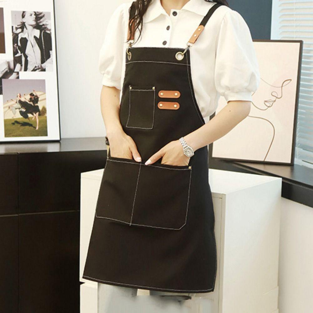 Adjustable Kitchen Apron Oil-proof Chef Apron Household Barista Apron  Grill Restaurant
