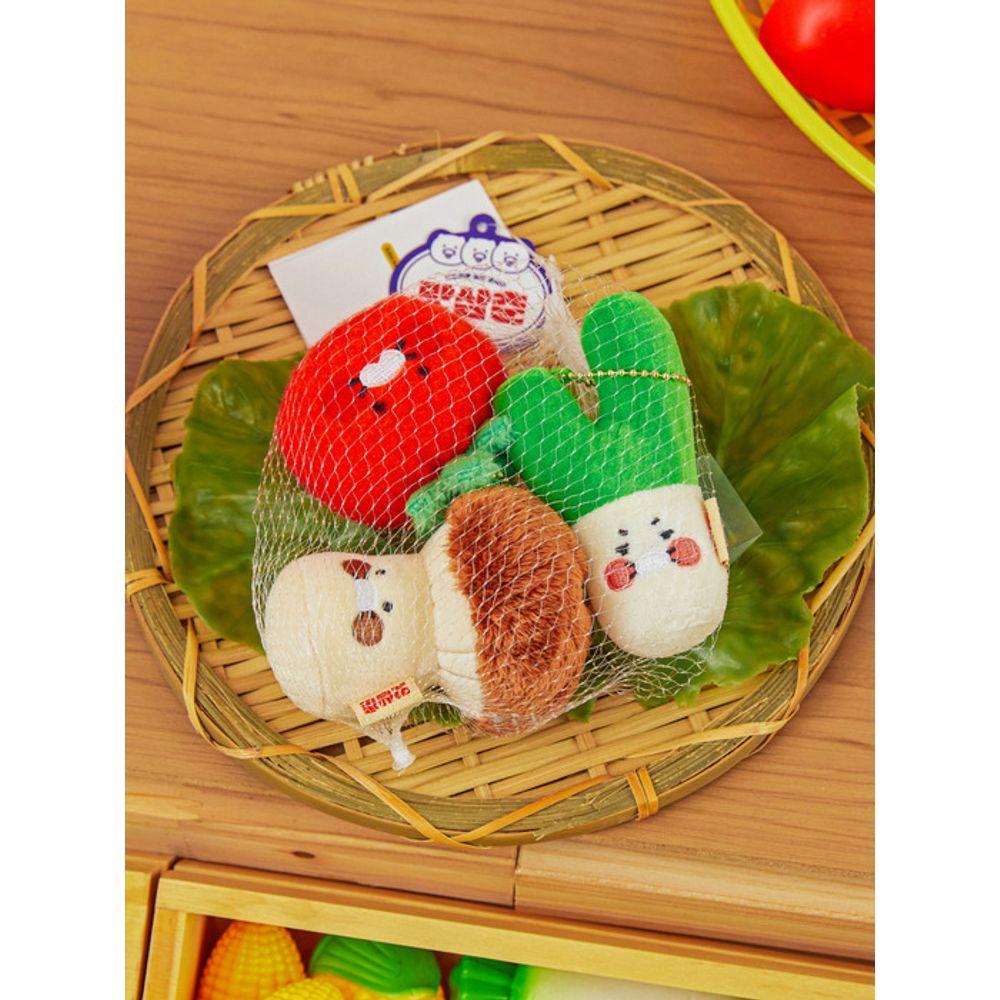 KAKAO FRIENDS Masamchun Vegetable Keychain Doll Set_Chunshik