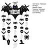 Wall Hanging Bat Set Happy Halloween Door Sign, Spooky Skull Spider Paper Creative Gift for Ornament, Large Hanger Party Supplies Realistic Art