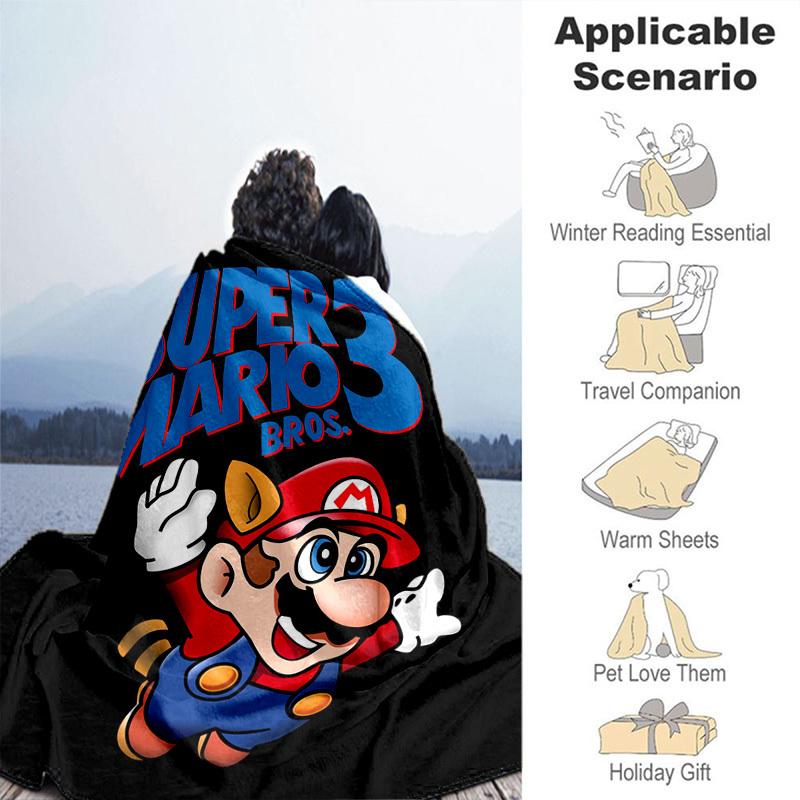 1pcSuper Mario Bros. 3: Soft Comfortable Blanket - Perfect for All Seasons, Ideal Gift for Gamers Ev