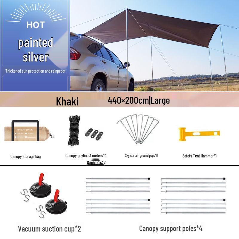 Auto-montierbares Outdoor-Camping-Vorzelt und Sonnenschutz-Zelt