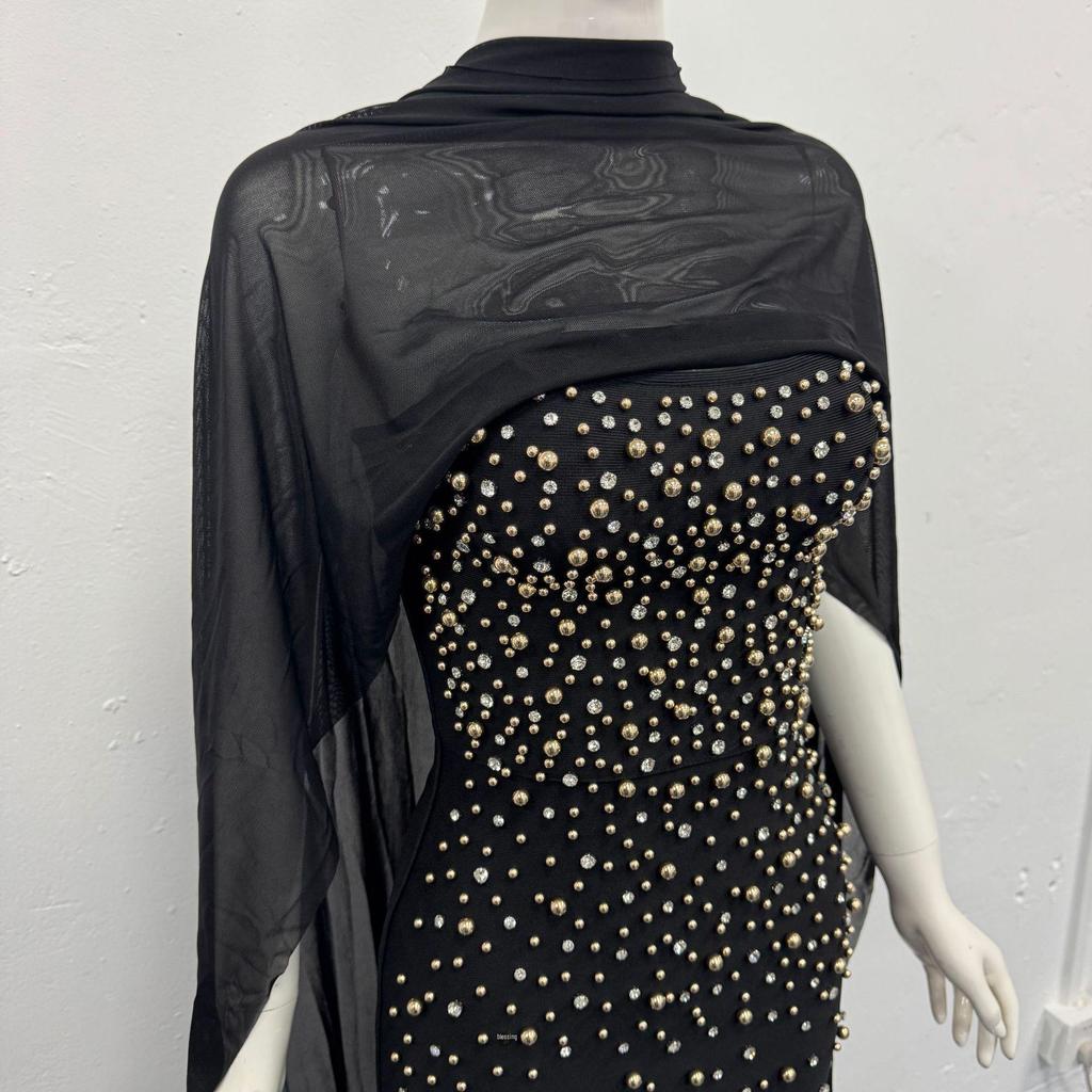 Elegantes europäisches & amerikanisches trägerloses Abendkleid mit Strasskristallen