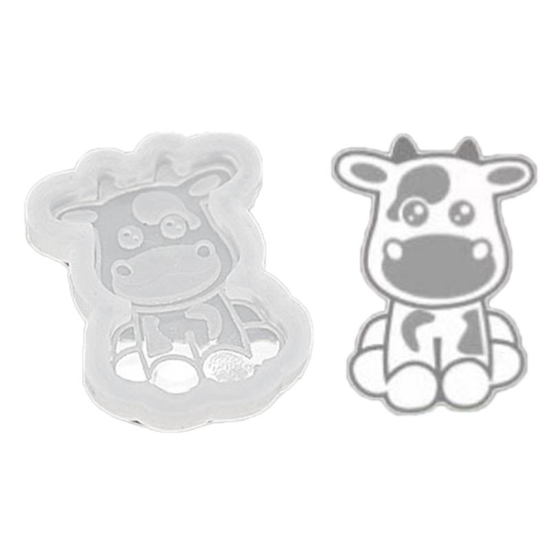 

Animal Theme Badge Reel Resin Mold Cow Silicone Mold Pendant Charms Mold Jewelry Casting Mold Keychain Silicone Mold 1