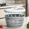 Detachable Drain Basket Vegetable Salad Spinner, Bowl And Mesh Design, Manual Non-slip Food Spinner Hand-Centrifugal Dehydration System, Quick Drying
