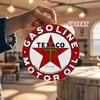 Vintage Metal Tin Sign Round Retro Aluminum Wall Art 7.87 Inch for Garage Man Cave Home Decor