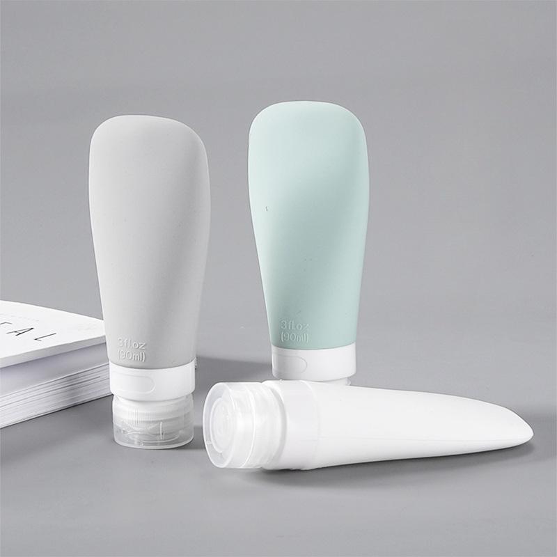 Travel Silica Gel Squeeze Bottle Portable Shampoo Shower Gel Lotion Container for Cosmetics Toiletries