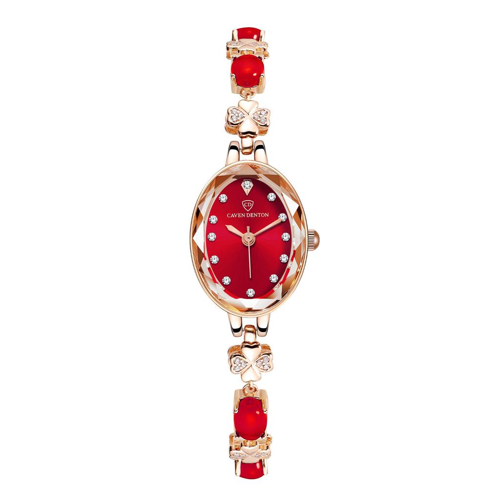 Montre à Quartz pour Femme – Luxe Abordable, Style de Niche, Tendance & Étanche, Avec des Accents Verts et un Bracelet