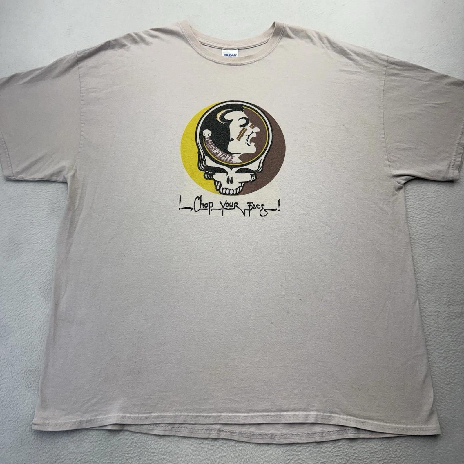 Grateful Dead Florida State Seminoles Винтажная футболка Steal Your Face 2XL РЕДКАЯ XL
