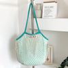 Leisure Summer Woven Shoulder Bag Large Capacity Fashion Nylon Mesh Tote Bag Simple Handbag Beach Handbag Vacation