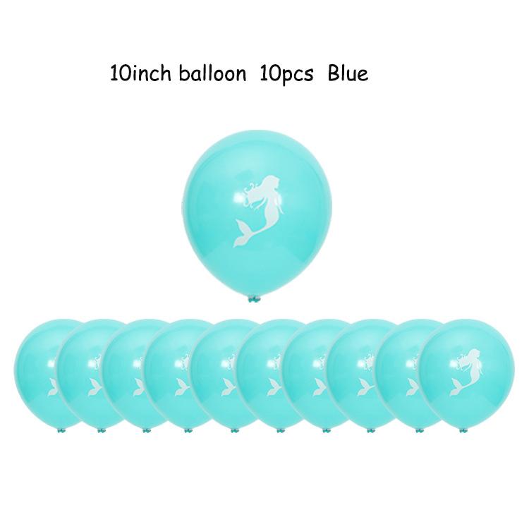 Birthday Party Set Mermaids Party Tableware Paper Cups Plate Latex Balloons Baby Shower Party Decor Kids Favors Party Supply