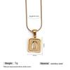 Stainless Steel Electroplated 26-Letter Pendant Necklace with Round Snake Chain