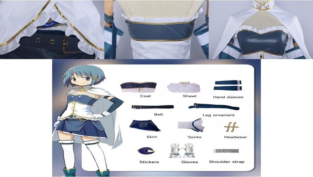Anime Style Madoka Magica Homura Akemi Cosplay Outfit With Wig And Accessories Xs-xxxl