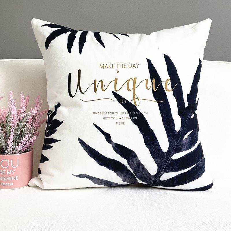 Nordic Ins Style Pink Girl Sofa Pillow Cushion Printed Bedside Car Office Cushion