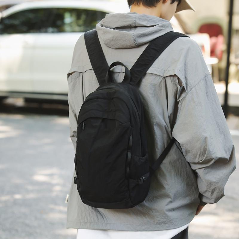 Solid Color Student Schoolbag Men Travel Bag Women's Small Backpack