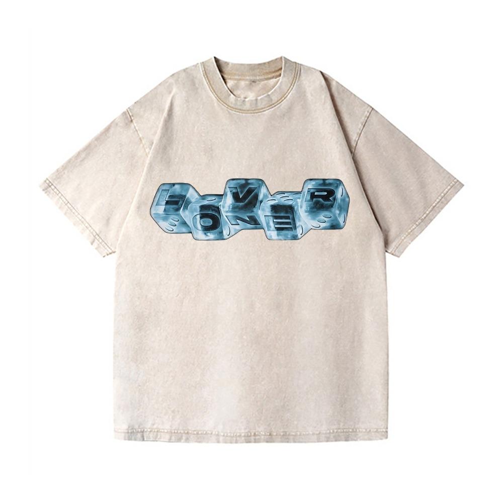 Fashion Wash Japanese Design T-shirts Casual Washed Acid Lover Loose Fit Tees Vintage Harajuku Hiphop Tunics Oversized