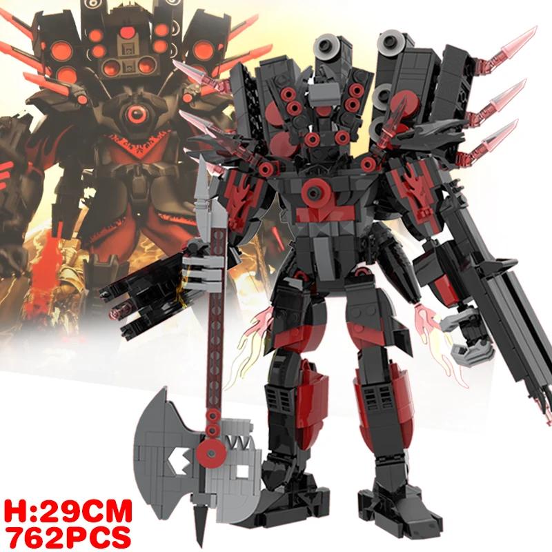 MOC Skibidi Toilet Action Figure Building Blocks Titan Clock Man Upgrade 4.0 Bricks DlY Toys For Kid Christmas Birthday Gifts