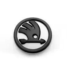 Skoda ABS Car Badge S Logo for Octavia Rapid Fabia YETI A7 Superb KAMIQ Scala VRS Front Rear Tail Trunk Sticker Auto Accessory YI2