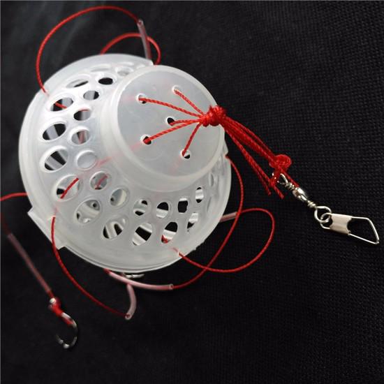 Fishing Tackle Sea Box Hook Monsters with Strong Carbon Steel Plastics Carp Spherical Explosion Hook