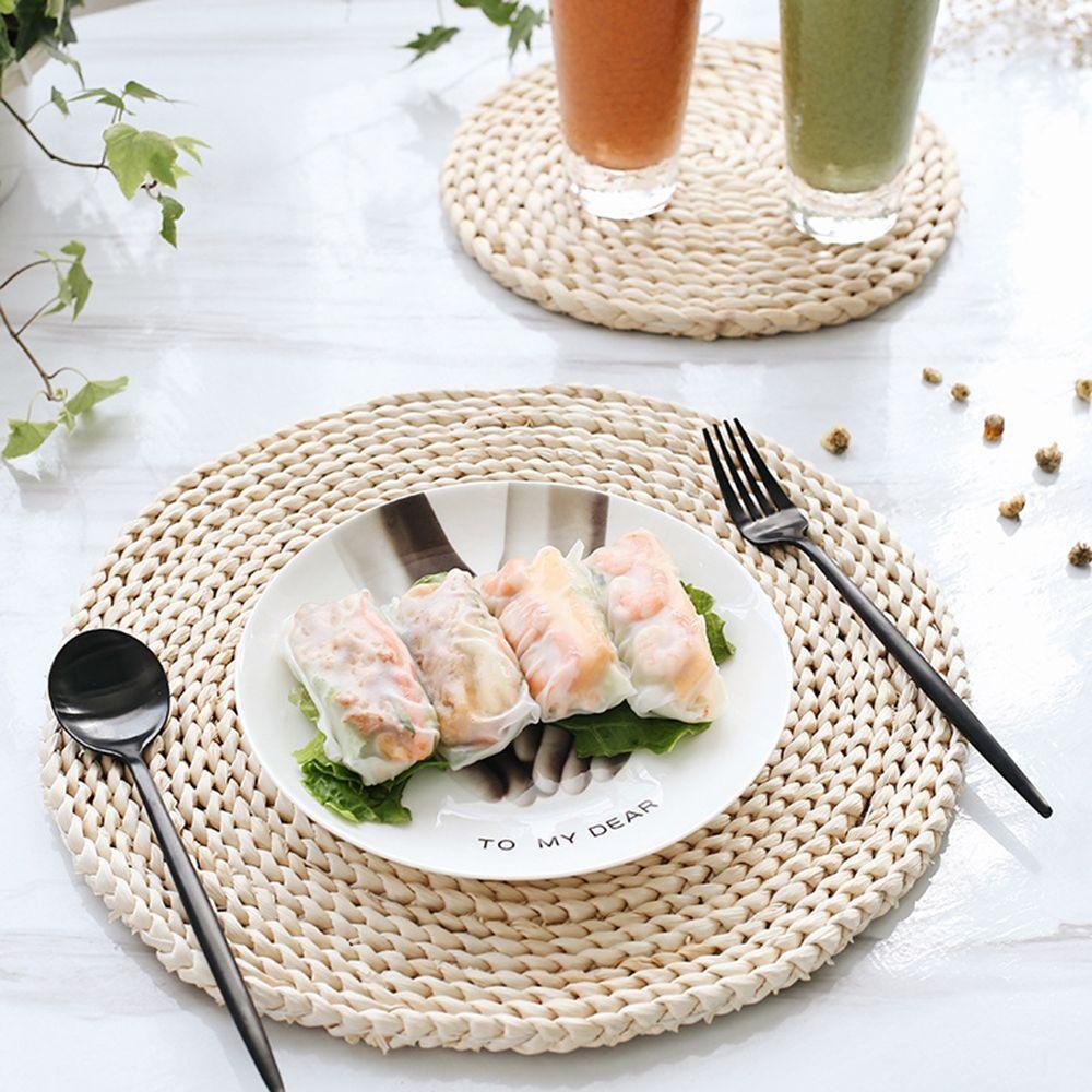 

Casserole Pad Thickened Woven Heat Insulation Pad Pot Holder Table Mat Tea Cup Table Placemats 11cm