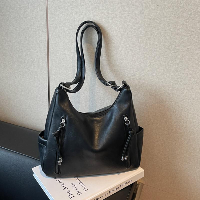 PU Zipper Fashi Tote Bags High Quality Large Capacity Versatile 2026 New Bags for Women Autumn Commuting Shoulder Bags