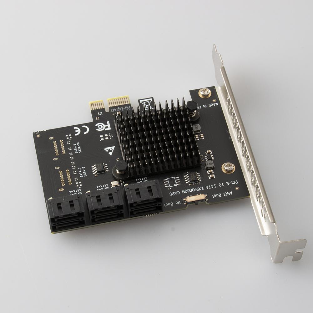 Placa Adaptadora de Expansão PCI-E 1X para 6 Portas SATA3.0 PCI Express para Computador Desktop Windows Kit 6Gbps