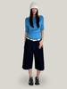 Yuyi 2026 Spring Women's Retro Wide-Leg Mid-Length Denim Jeans