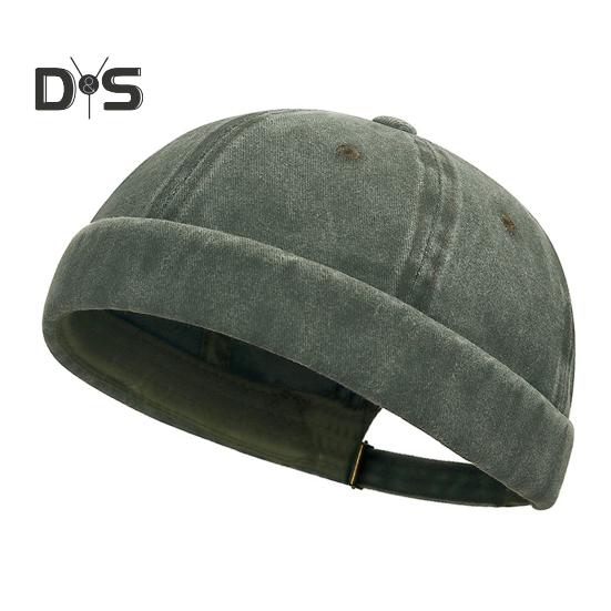 Pălării fără boruri Dome pentru femei, bărbați, muncitor, șapcă cu craniu de marinar, manșetă rulată, pălărie retro denim docker pentru drumeții, ieșiri de călătorie