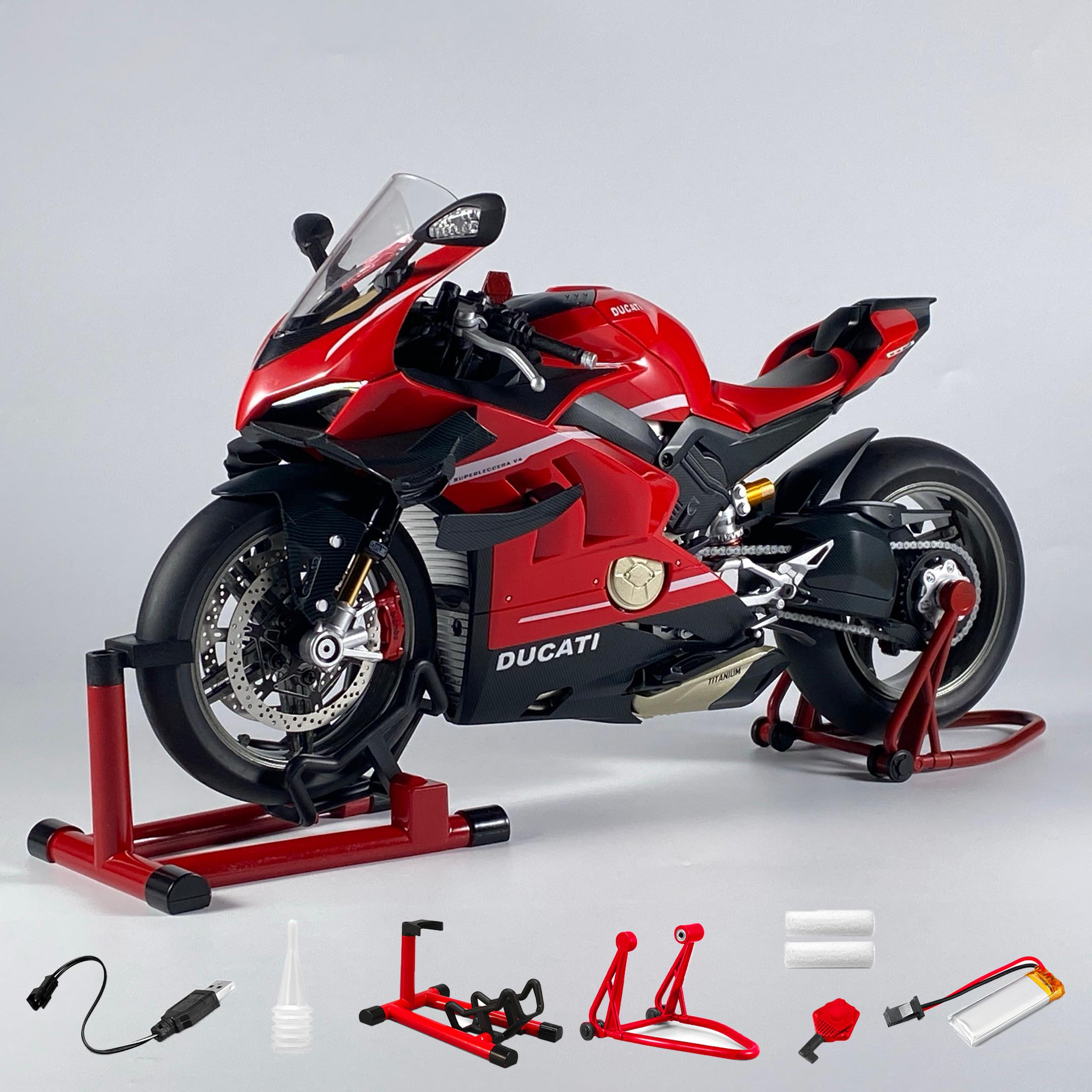 

1:6 Ducati V4 V4S V4SP2 1:7 Модель гоночного мотоцикла Лита сплавна іграшка-мотоцикл Колекція Мініатюрний Автомобіль Домашній Декор Хлопчик